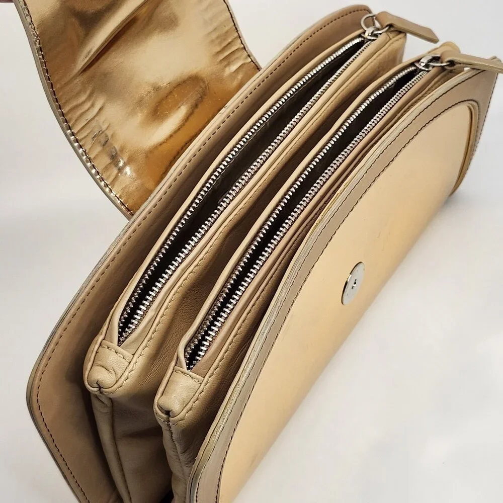 💥WOW! Giuseppe Zanotti Rose Gold Jeweled Leather Clutch - Pure Iconic Glam Y2K - Picture 9 of 13